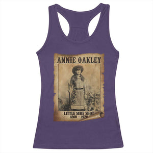 Annie Oakley Racerback Tank Top Little Sure Shot The Legendary Cowgirl TS11 Purple Print Your Wear