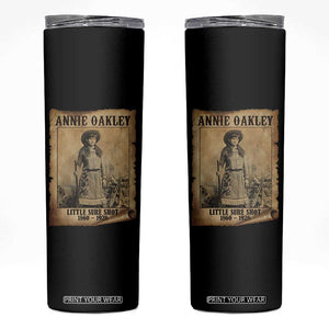 Annie Oakley Skinny Tumbler Little Sure Shot The Legendary Cowgirl TS11 Black Print Your Wear