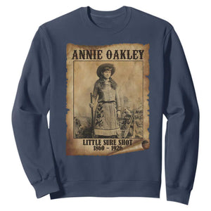 Annie Oakley Sweatshirt Little Sure Shot The Legendary Cowgirl TS11 Navy Print Your Wear