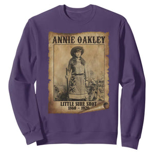 Annie Oakley Sweatshirt Little Sure Shot The Legendary Cowgirl TS11 Purple Print Your Wear