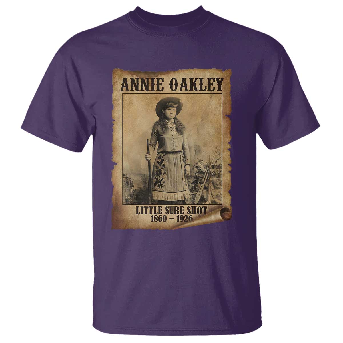 Annie Oakley T Shirt Little Sure Shot The Legendary Cowgirl TS11 Purple Print Your Wear