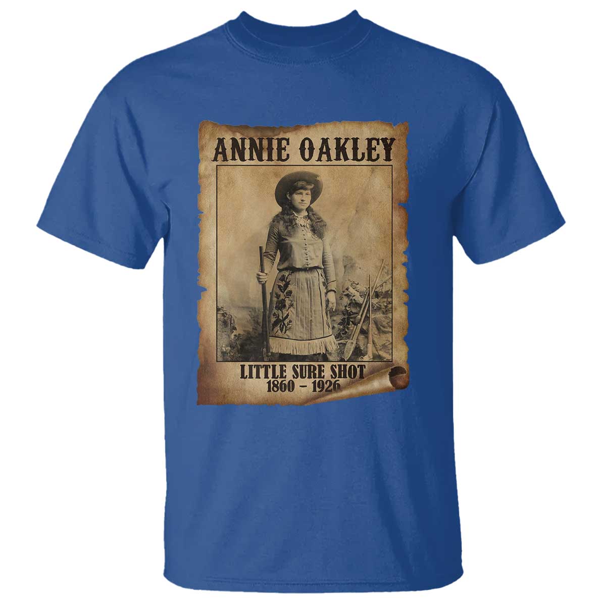 Annie Oakley T Shirt Little Sure Shot The Legendary Cowgirl TS11 Royal Blue Print Your Wear
