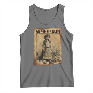 Annie Oakley Tank Top Little Sure Shot The Legendary Cowgirl TS11 Black Heather Print Your Wear