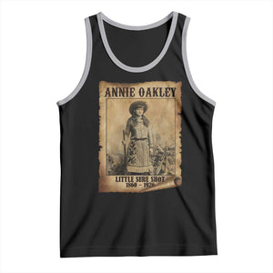 Annie Oakley Tank Top Little Sure Shot The Legendary Cowgirl TS11 Black Athletic Heather Print Your Wear
