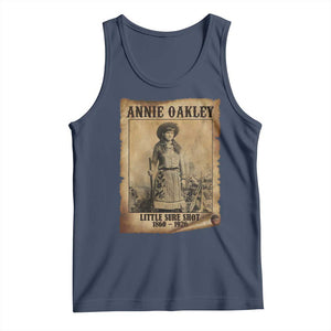 Annie Oakley Tank Top Little Sure Shot The Legendary Cowgirl TS11 Navy Print Your Wear