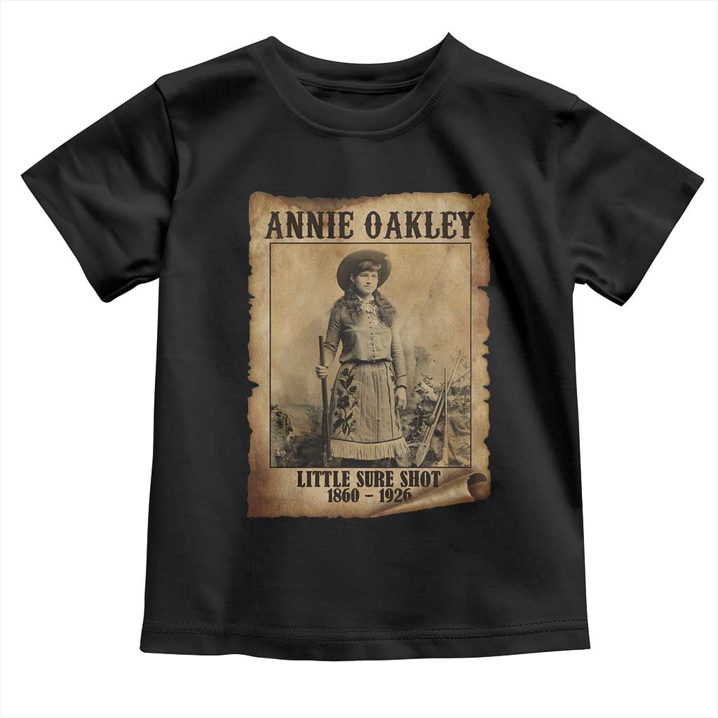 Annie Oakley Toddler T Shirt Little Sure Shot The Legendary Cowgirl TS11 Black Print Your Wear
