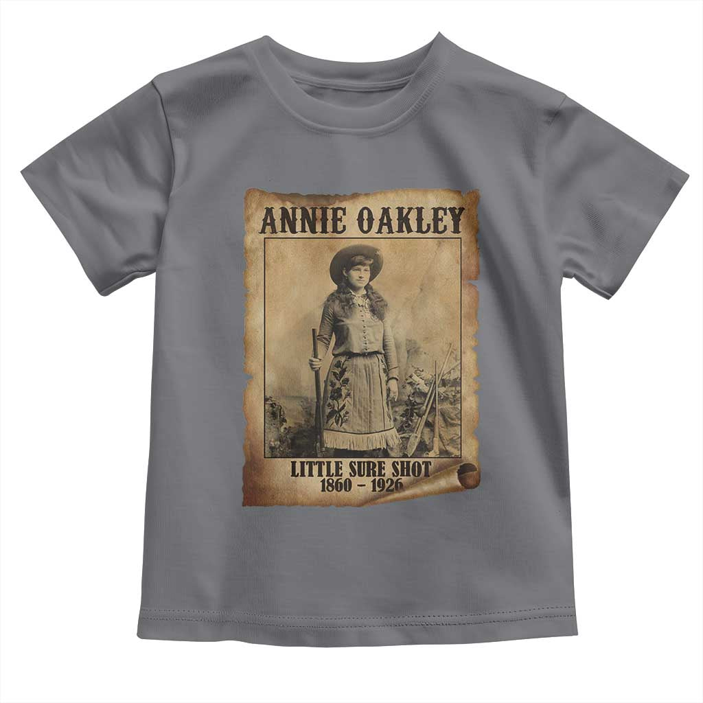 Annie Oakley Toddler T Shirt Little Sure Shot The Legendary Cowgirl TS11 Charcoal Print Your Wear