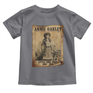 Annie Oakley Toddler T Shirt Little Sure Shot The Legendary Cowgirl TS11 Charcoal Print Your Wear