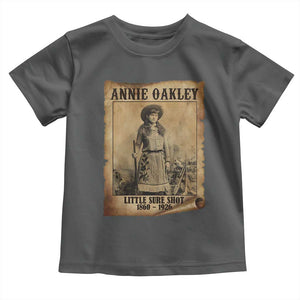 Annie Oakley Toddler T Shirt Little Sure Shot The Legendary Cowgirl TS11 Dark Heather Print Your Wear