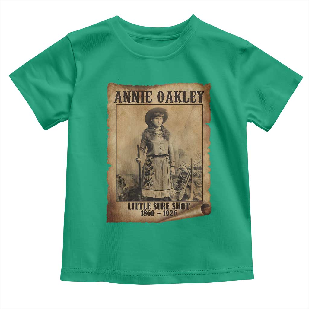Annie Oakley Toddler T Shirt Little Sure Shot The Legendary Cowgirl TS11 Irish Green Print Your Wear