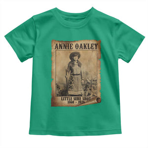 Annie Oakley Toddler T Shirt Little Sure Shot The Legendary Cowgirl TS11 Irish Green Print Your Wear
