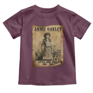 Annie Oakley Toddler T Shirt Little Sure Shot The Legendary Cowgirl TS11 Maroon Print Your Wear