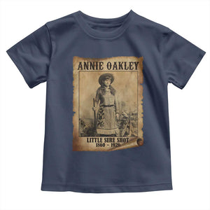 Annie Oakley Toddler T Shirt Little Sure Shot The Legendary Cowgirl TS11 Navy Print Your Wear