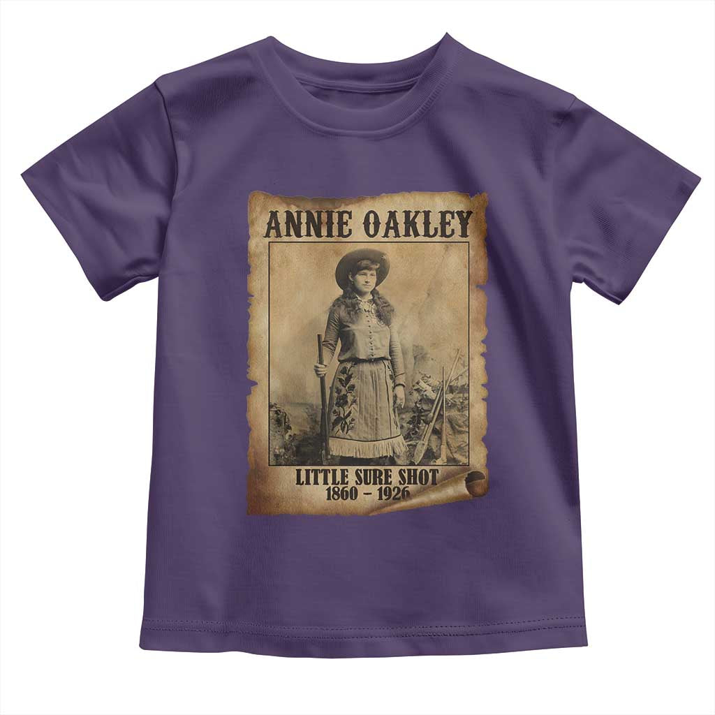 Annie Oakley Toddler T Shirt Little Sure Shot The Legendary Cowgirl TS11 Purple Print Your Wear