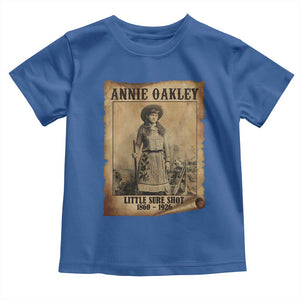 Annie Oakley Toddler T Shirt Little Sure Shot The Legendary Cowgirl TS11 Royal Blue Print Your Wear