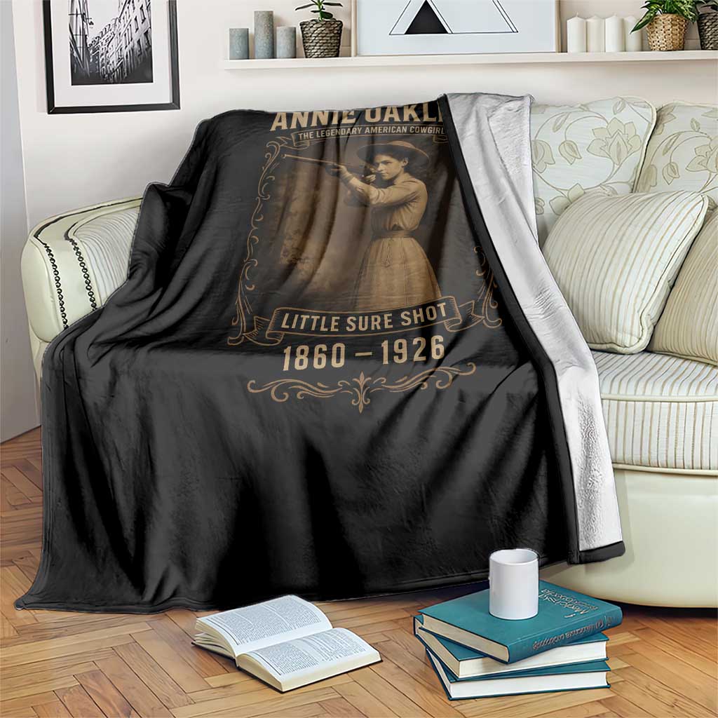 Annie Oakley Throw Blanket Little Sure Shot The Legendary American Cowgirl TS11 Print Your Wear