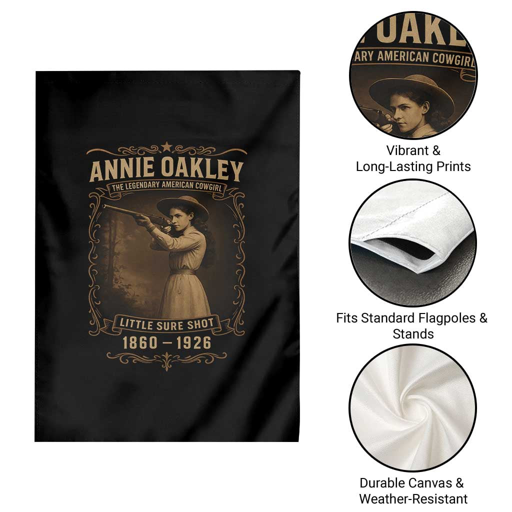 Annie Oakley Garden Flag Little Sure Shot The Legendary American Cowgirl TS11 Print Your Wear