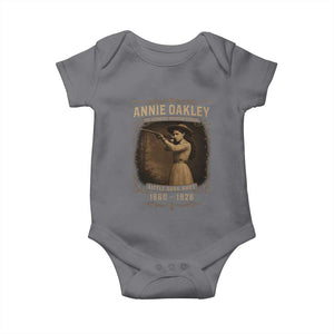 Annie Oakley Baby Onesie Little Sure Shot The Legendary American Cowgirl TS11 Charcoal Print Your Wear