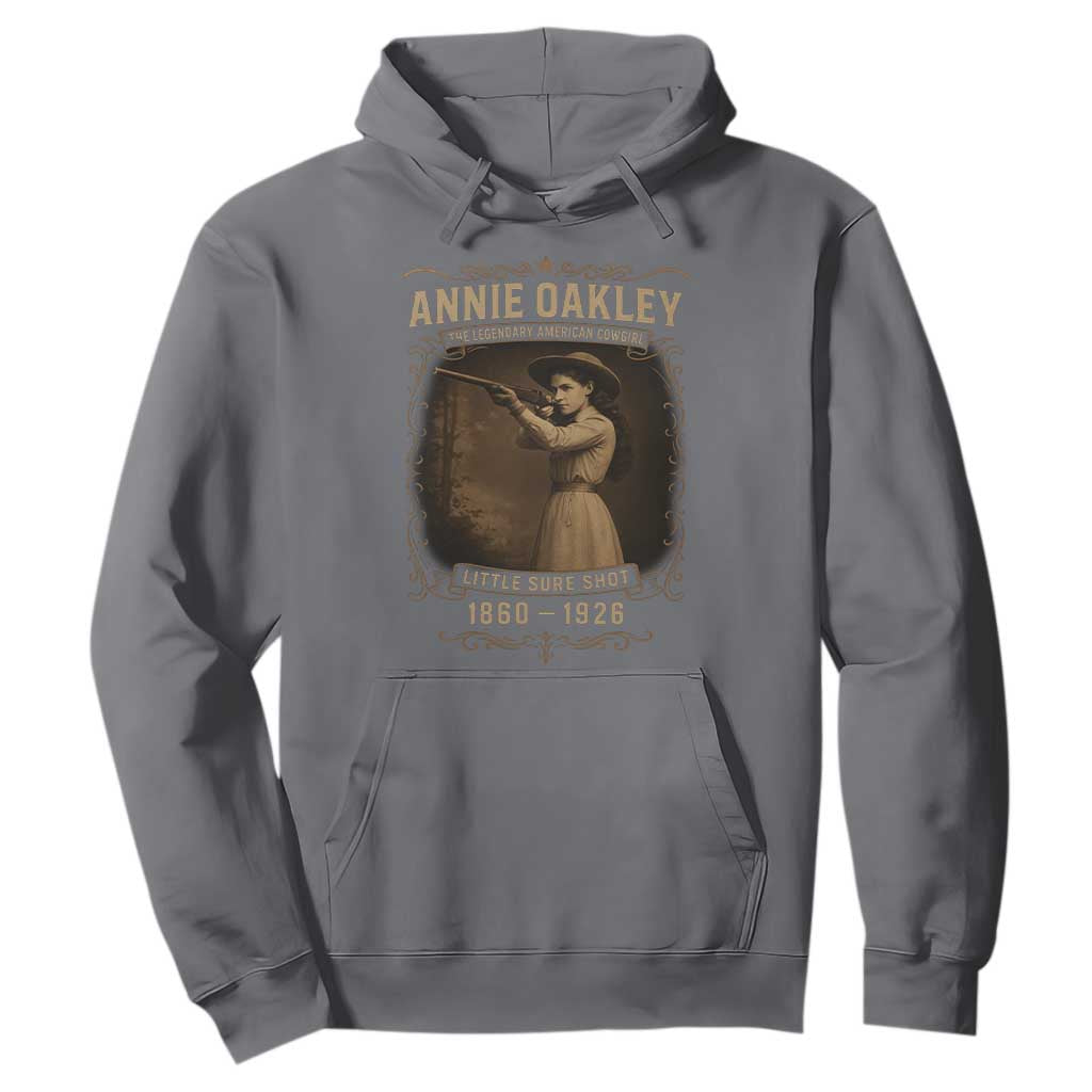 Annie Oakley Hoodie Little Sure Shot The Legendary American Cowgirl TS11 Charcoal Print Your Wear