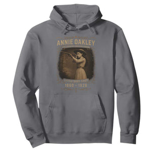 Annie Oakley Hoodie Little Sure Shot The Legendary American Cowgirl TS11 Charcoal Print Your Wear