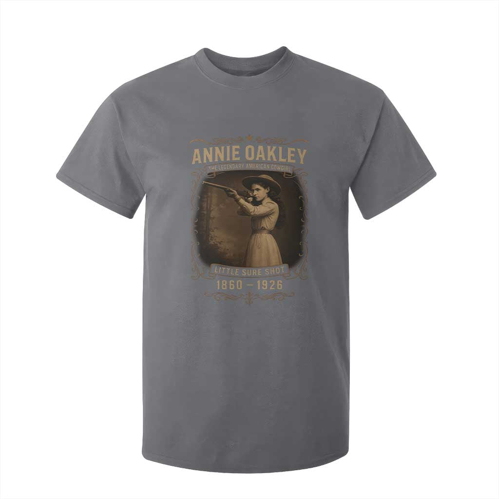 Annie Oakley T Shirt For Kid Little Sure Shot The Legendary American Cowgirl TS11 Charcoal Print Your Wear