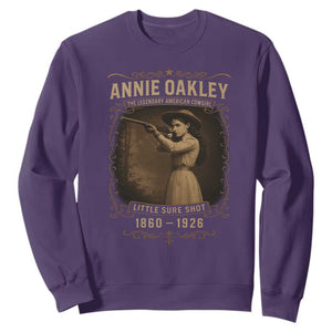 Annie Oakley Sweatshirt Little Sure Shot The Legendary American Cowgirl TS11 Purple Print Your Wear