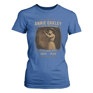 Annie Oakley T Shirt For Women Little Sure Shot The Legendary American Cowgirl TS11 Royal Blue Print Your Wear