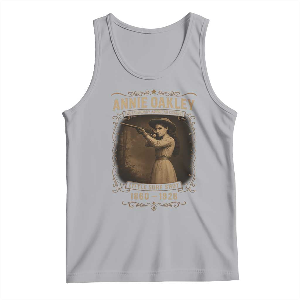 Annie Oakley Tank Top Little Sure Shot The Legendary American Cowgirl TS11 Athletic Heather Print Your Wear
