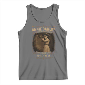 Annie Oakley Tank Top Little Sure Shot The Legendary American Cowgirl TS11 Black Heather Print Your Wear