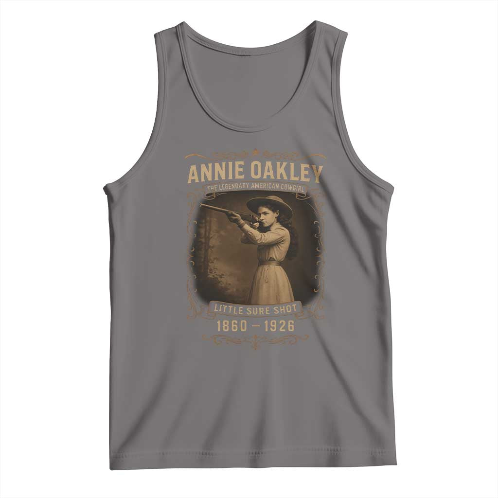 Annie Oakley Tank Top Little Sure Shot The Legendary American Cowgirl TS11 Deep Heather Print Your Wear