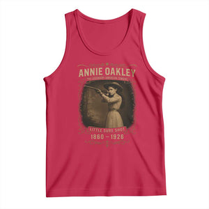 Annie Oakley Tank Top Little Sure Shot The Legendary American Cowgirl TS11 Red Print Your Wear