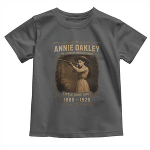 Annie Oakley Toddler T Shirt Little Sure Shot The Legendary American Cowgirl TS11 Dark Heather Print Your Wear
