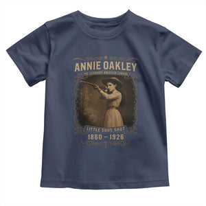 Annie Oakley Toddler T Shirt Little Sure Shot The Legendary American Cowgirl TS11 Navy Print Your Wear
