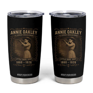 Annie Oakley Tumbler Cup Little Sure Shot The Legendary American Cowgirl TS11 Black Print Your Wear