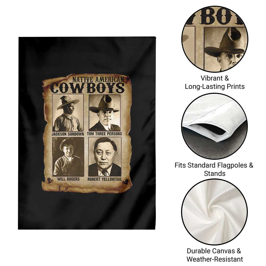 Native American Cowboy Legends Garden Flag Vintage Western Rodeo TS11 Print Your Wear
