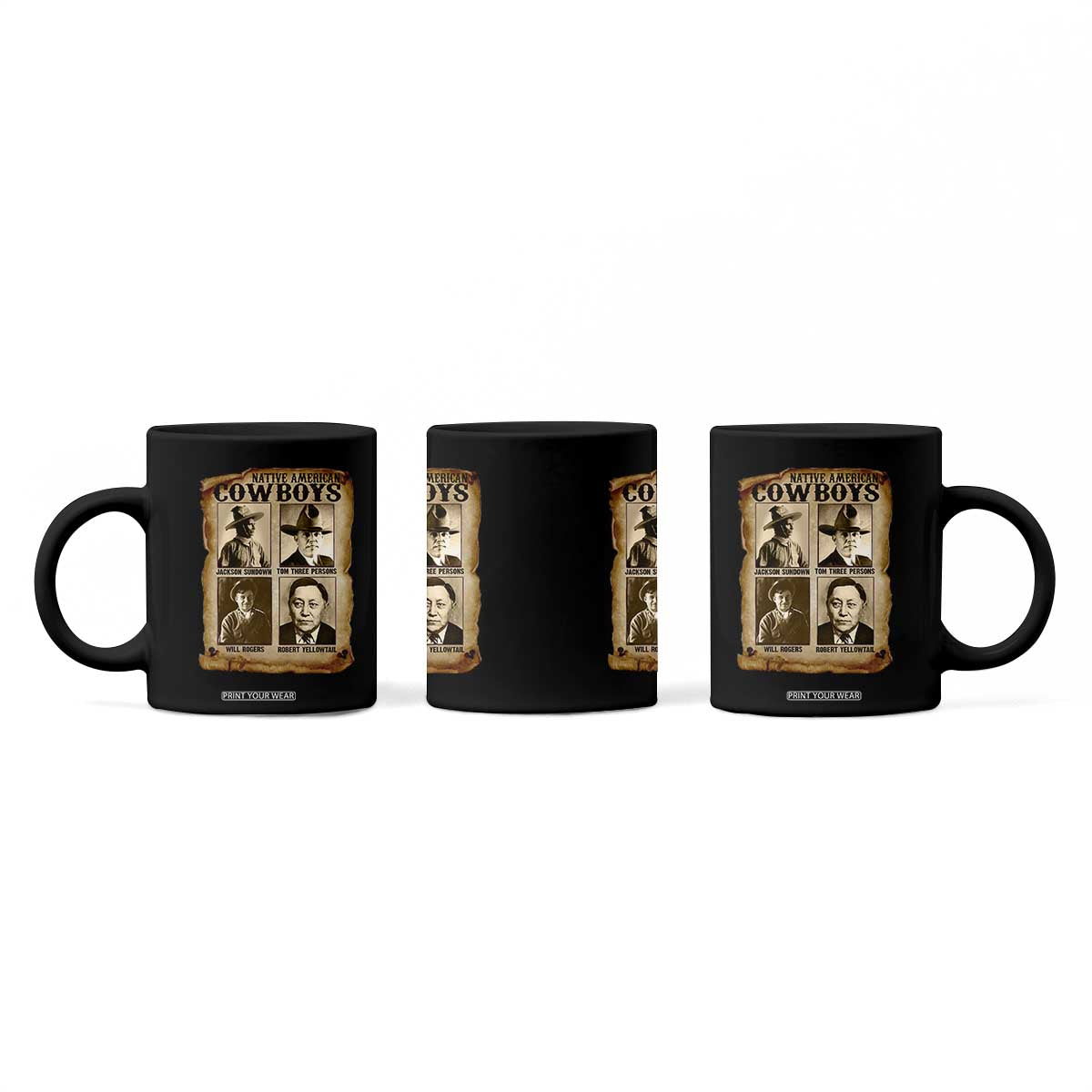Native American Cowboy Legends Coffee Mug Vintage Western Rodeo TS11 Print Your Wear