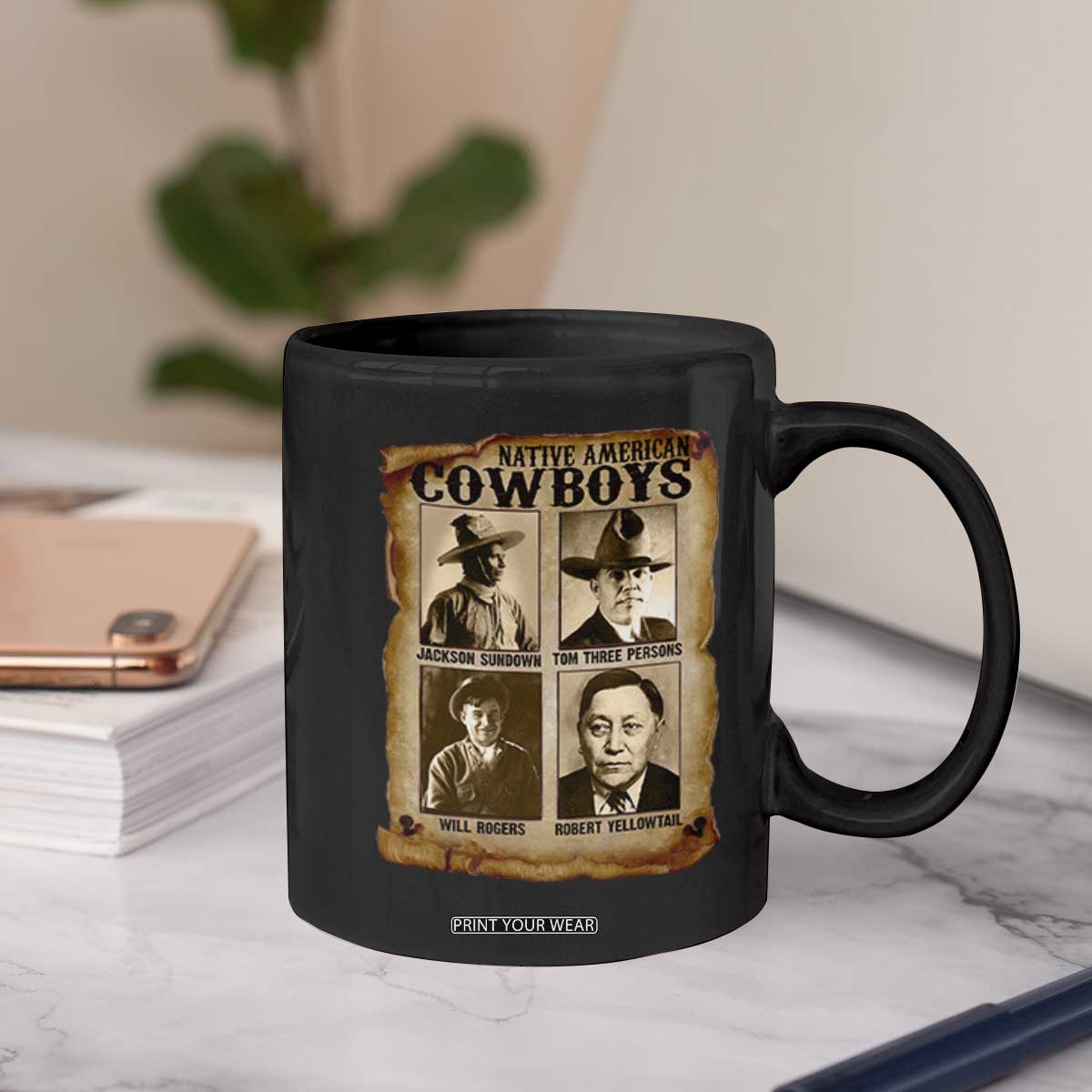 Native American Cowboy Legends Coffee Mug Vintage Western Rodeo TS11 Print Your Wear