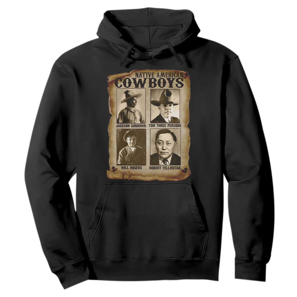 Native American Cowboy Legends Hoodie Vintage Western Rodeo TS11 Black Print Your Wear