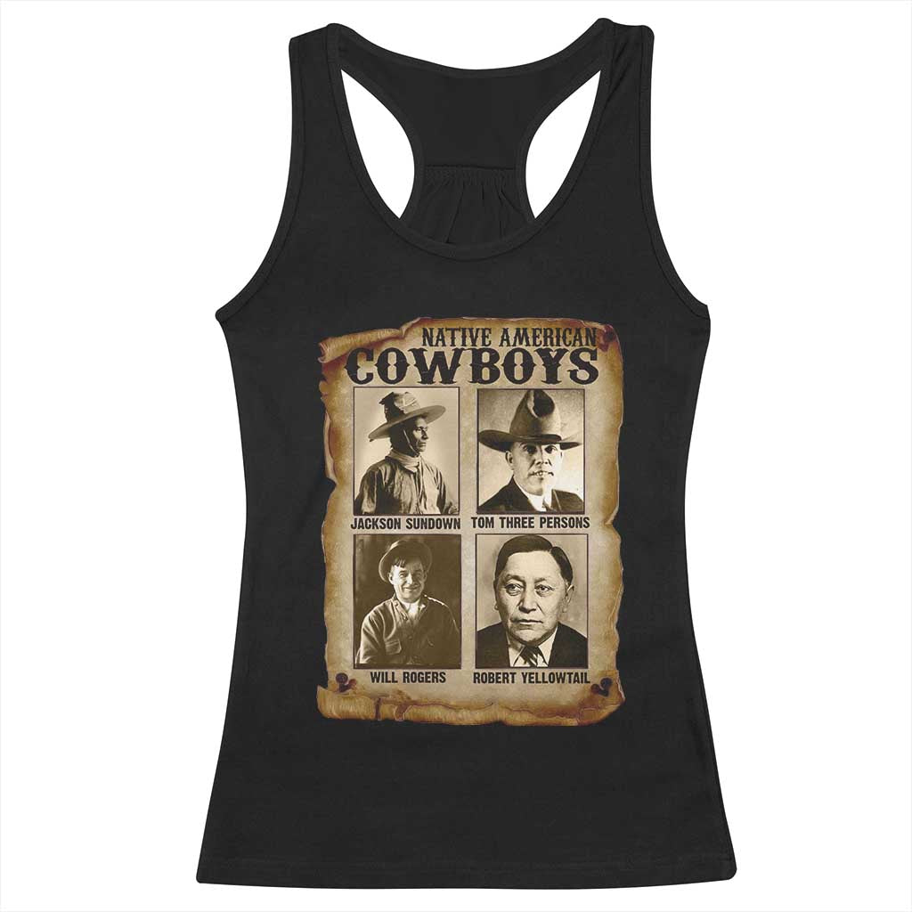 Native American Cowboy Legends Racerback Tank Top Vintage Western Rodeo TS11 Black Print Your Wear