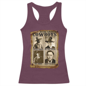 Native American Cowboy Legends Racerback Tank Top Vintage Western Rodeo TS11 Maroon Print Your Wear