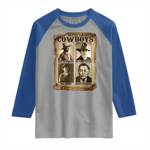 Native American Cowboy Legends Raglan Shirt Vintage Western Rodeo TS11 Sport Gray Royal Print Your Wear
