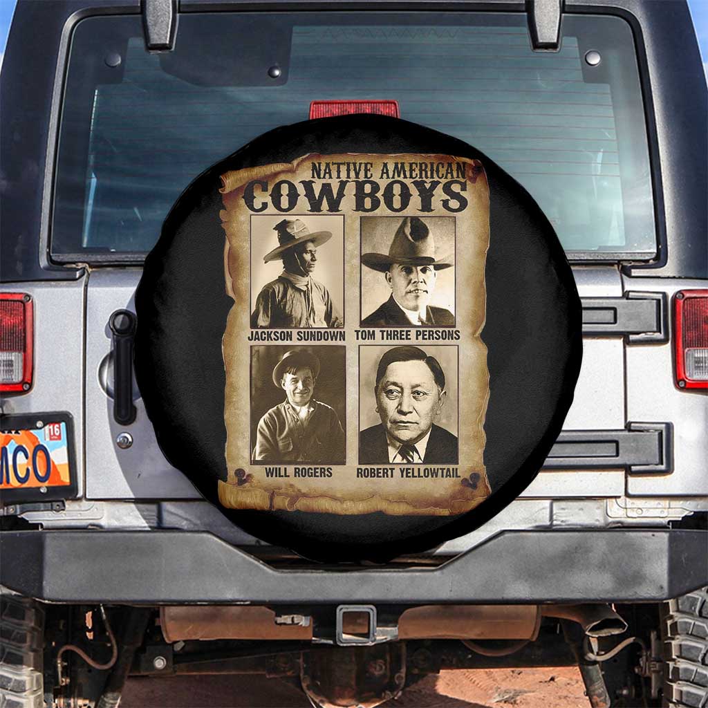 Native American Cowboy Legends Spare Tire Cover Vintage Western Rodeo TS11 No hole Black Print Your Wear