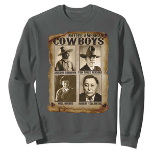 Native American Cowboy Legends Sweatshirt Vintage Western Rodeo TS11 Dark Heather Print Your Wear