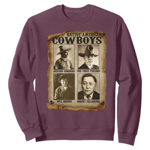 Native American Cowboy Legends Sweatshirt Vintage Western Rodeo TS11 Maroon Print Your Wear