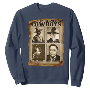 Native American Cowboy Legends Sweatshirt Vintage Western Rodeo TS11 Navy Print Your Wear