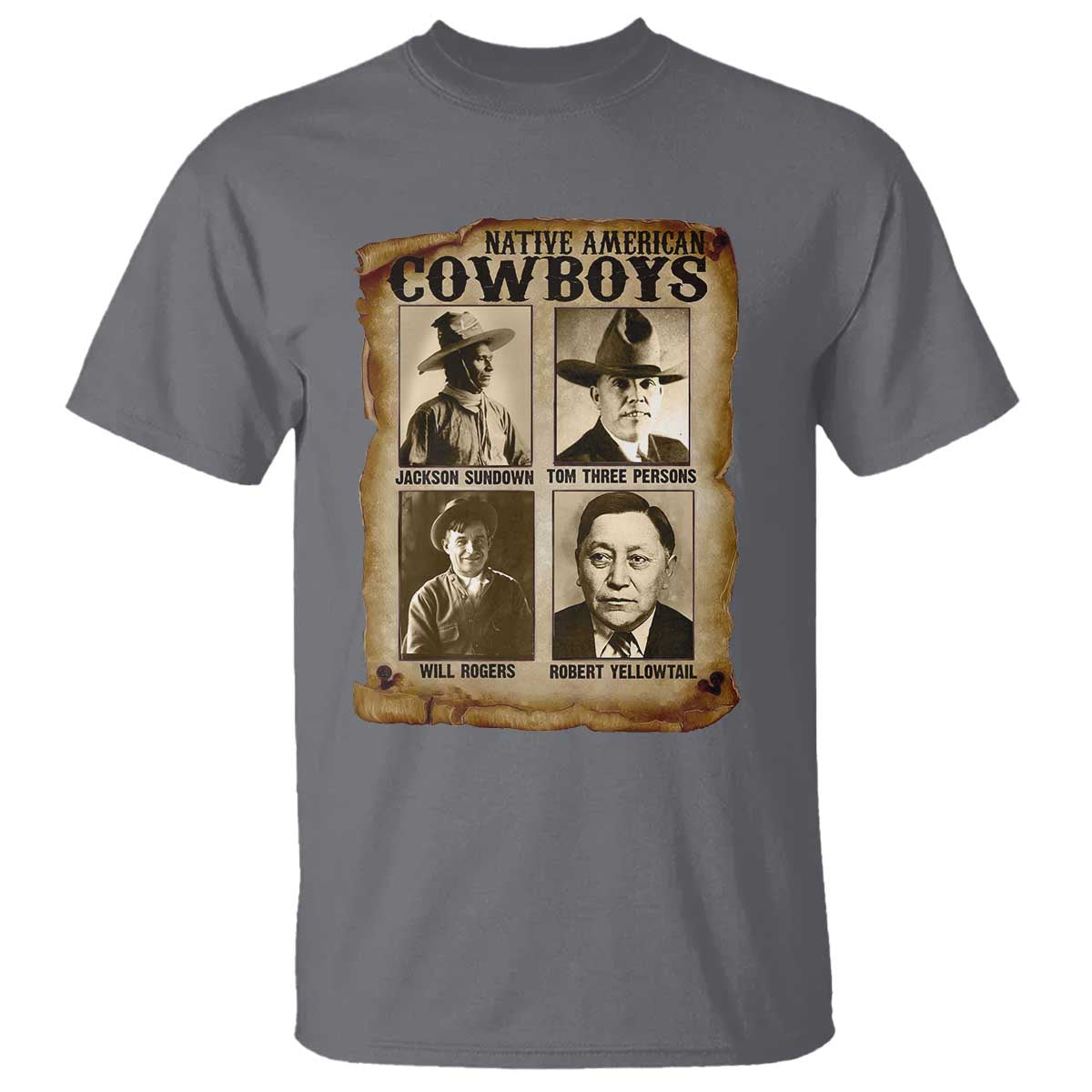 Native American Cowboy Legends T Shirt Vintage Western Rodeo TS11 Charcoal Print Your Wear