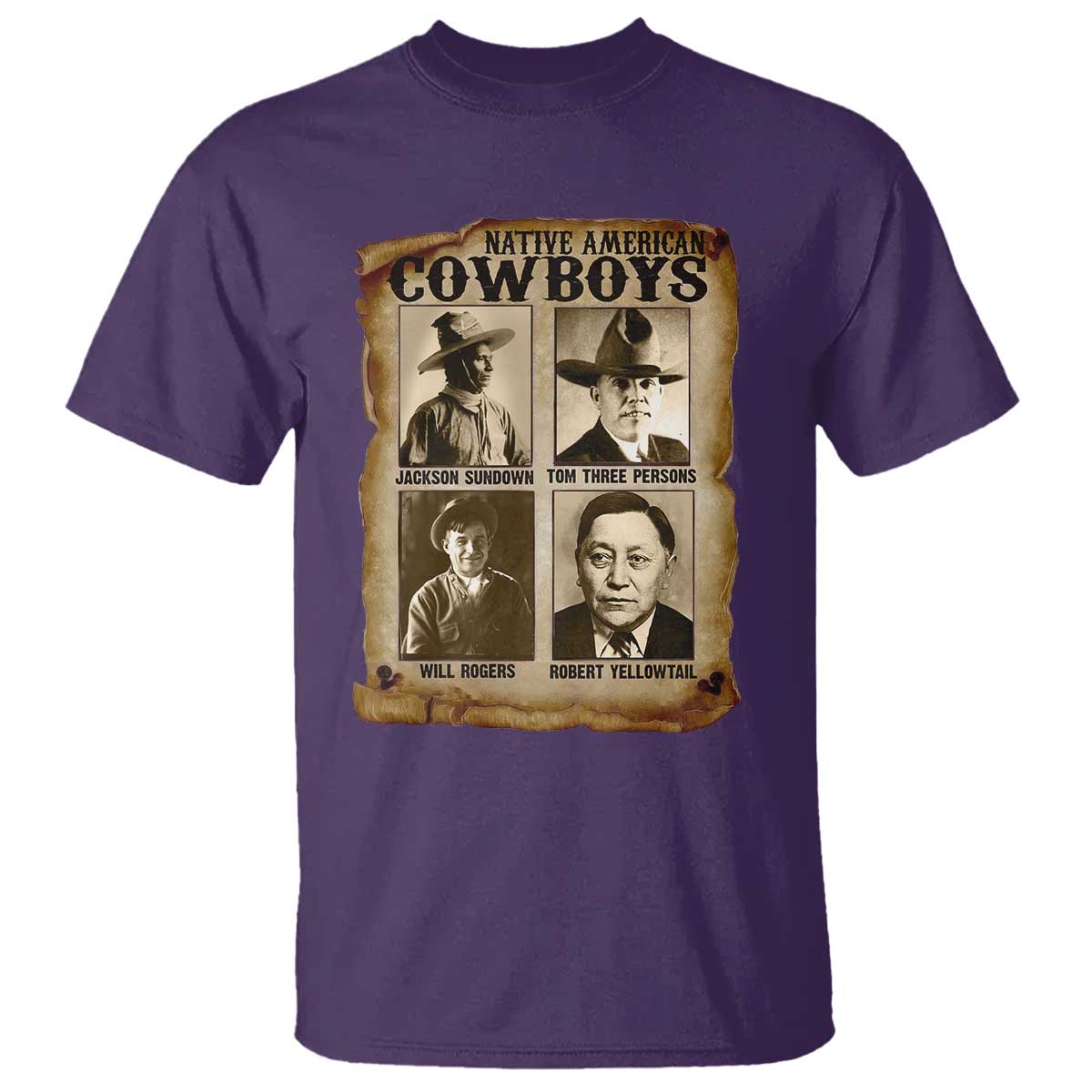 Native American Cowboy Legends T Shirt Vintage Western Rodeo TS11 Purple Print Your Wear