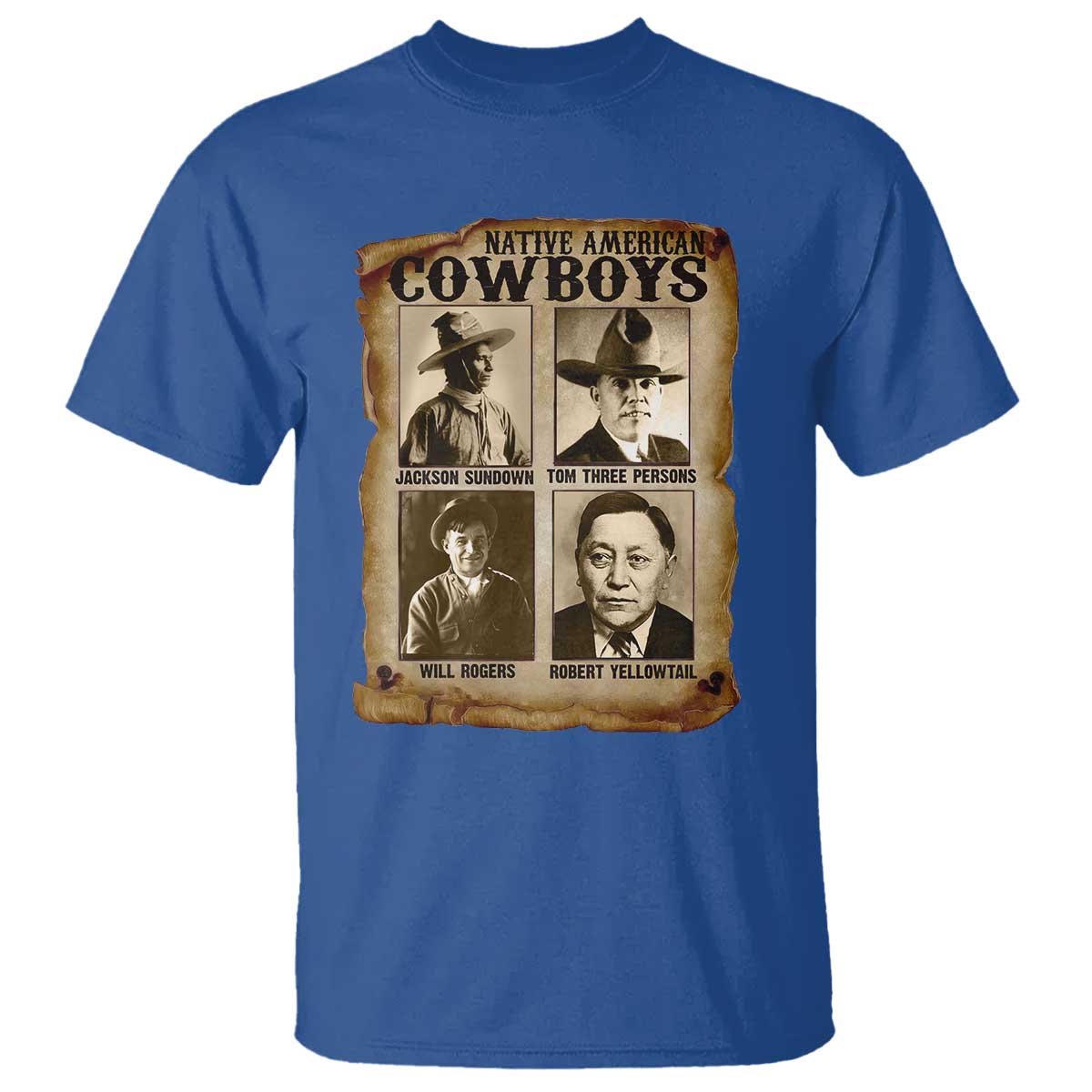 Native American Cowboy Legends T Shirt Vintage Western Rodeo TS11 Royal Blue Print Your Wear