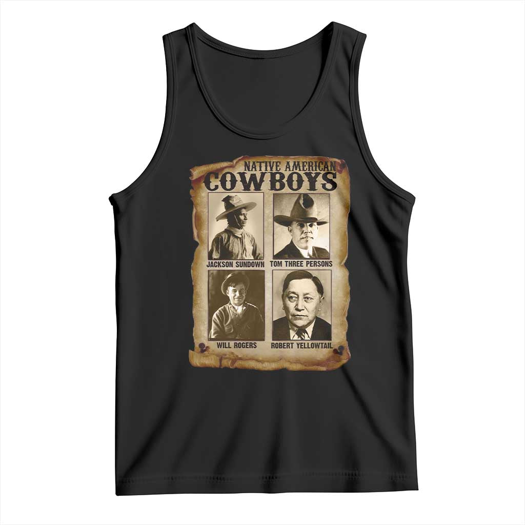 Native American Cowboy Legends Tank Top Vintage Western Rodeo TS11 Black Print Your Wear