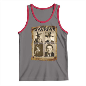 Native American Cowboy Legends Tank Top Vintage Western Rodeo TS11 Deep Heather Red Print Your Wear